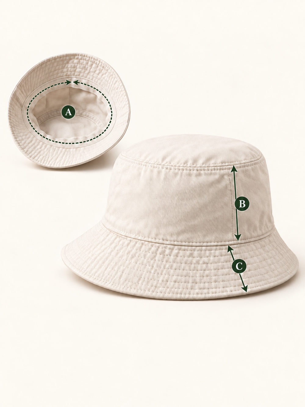 Technische Skizze — Snake Bucket Hat